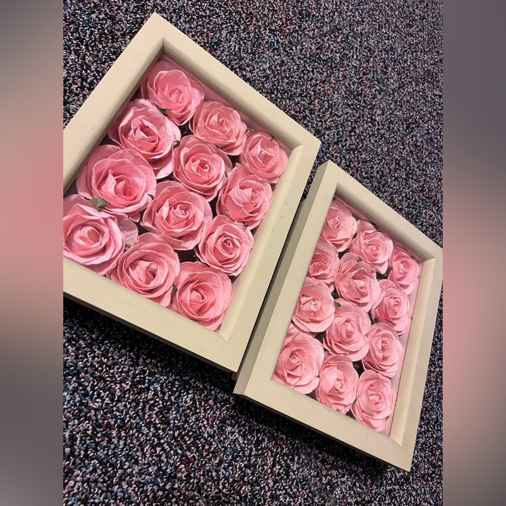 2darling framed box of paper roses